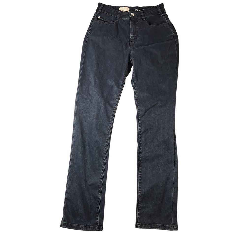 Pilcro Anthropology jeans Womens 26 Blue Straight Leg Stretch Denim Pants